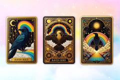 Raven Bird Tarot Card Clipart Bundle 17 - CraftNest - Digital Crafting and Art