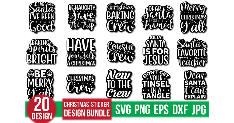 Christmas Sticker Bundle - CraftNest - Digital Crafting and Art