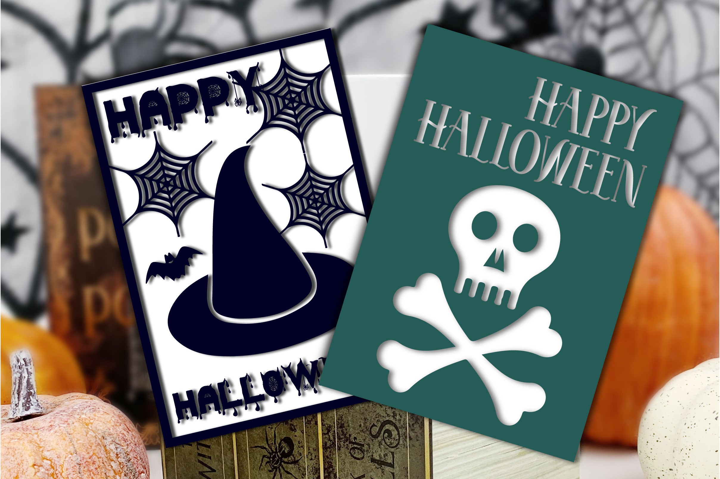 Happy Halloween Card SVG Bundle - CraftNest - Digital Crafting and Art