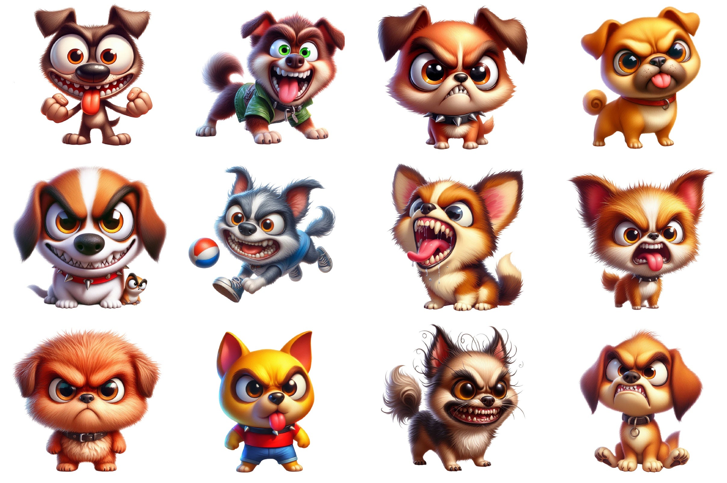 Angry Dog Clipart Bundle - CraftNest - Digital Crafting and Art