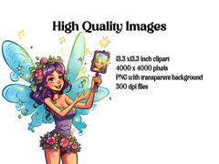 Comic Style Fairies Clipart - CraftNest