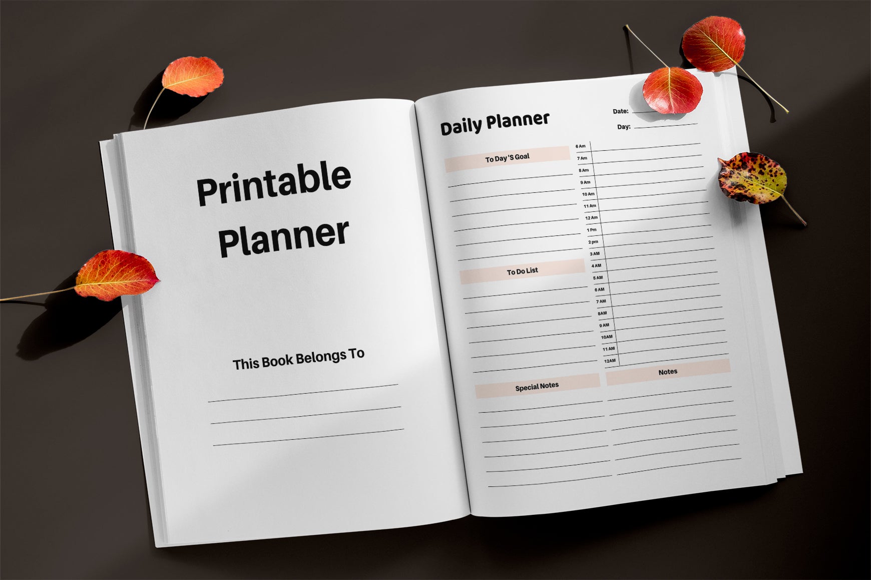 Printable Planner KDP Interior