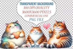 Valentine's Fat Cat Clipart Bundle - CraftNest - Digital Crafting and Art