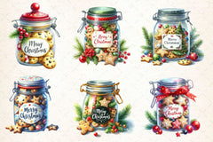 Christmas Cookie Jar Clipart Bundle 4 - CraftNest - Digital Crafting and Art