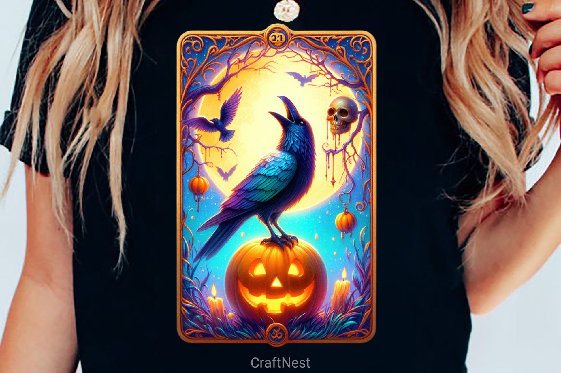 Raven Bird Tarot Card Clipart Bundle 14 - CraftNest - Digital Crafting and Art