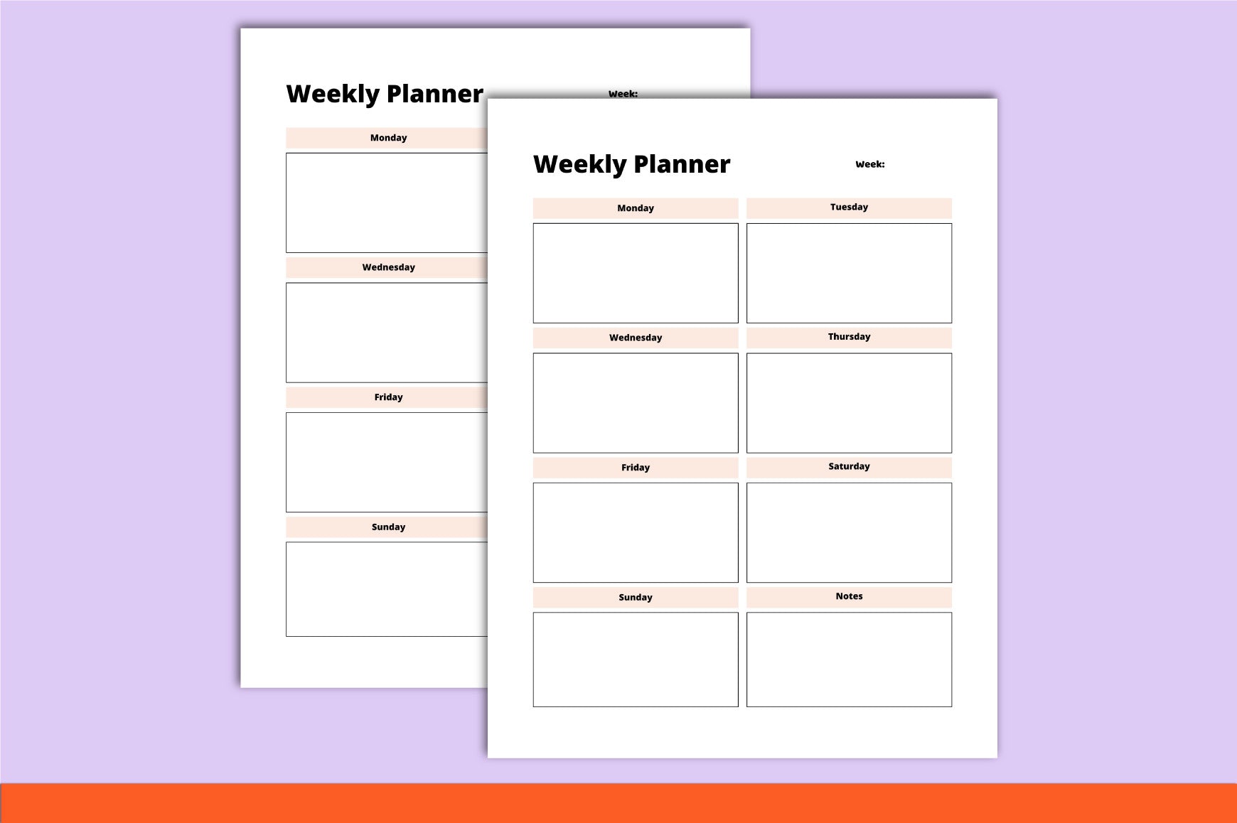 Weekly and Monthly Planner