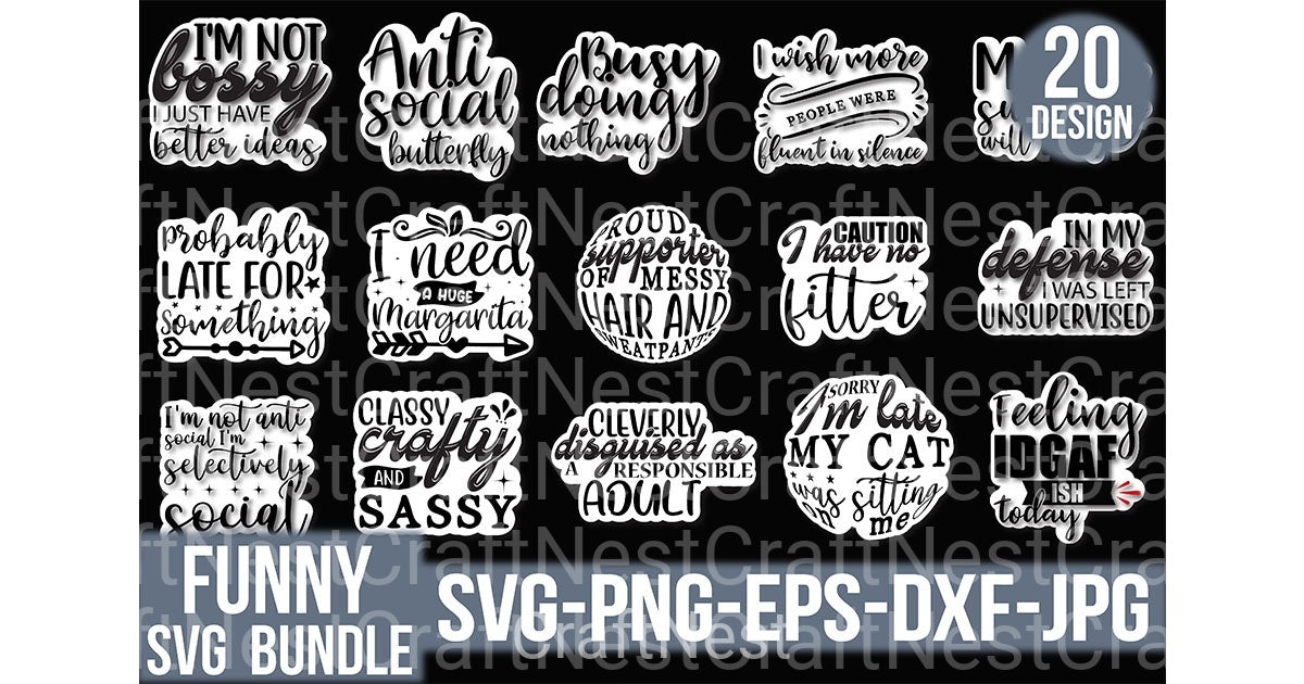 Funny Bundle - CraftNest - Digital Crafting and Art