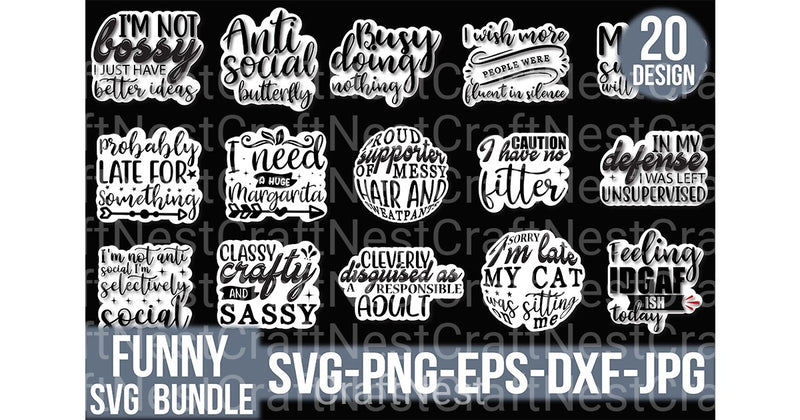 Funny Bundle - CraftNest - Digital Crafting and Art