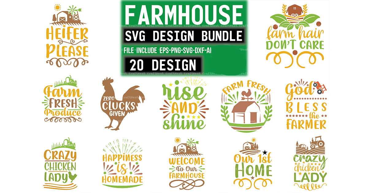 Farmhouse Design SVG Bundle 1