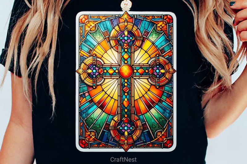 Stained Glass Cross Tarot Card Clipart Bundle 5 - CraftNest - Digital Crafting and Art