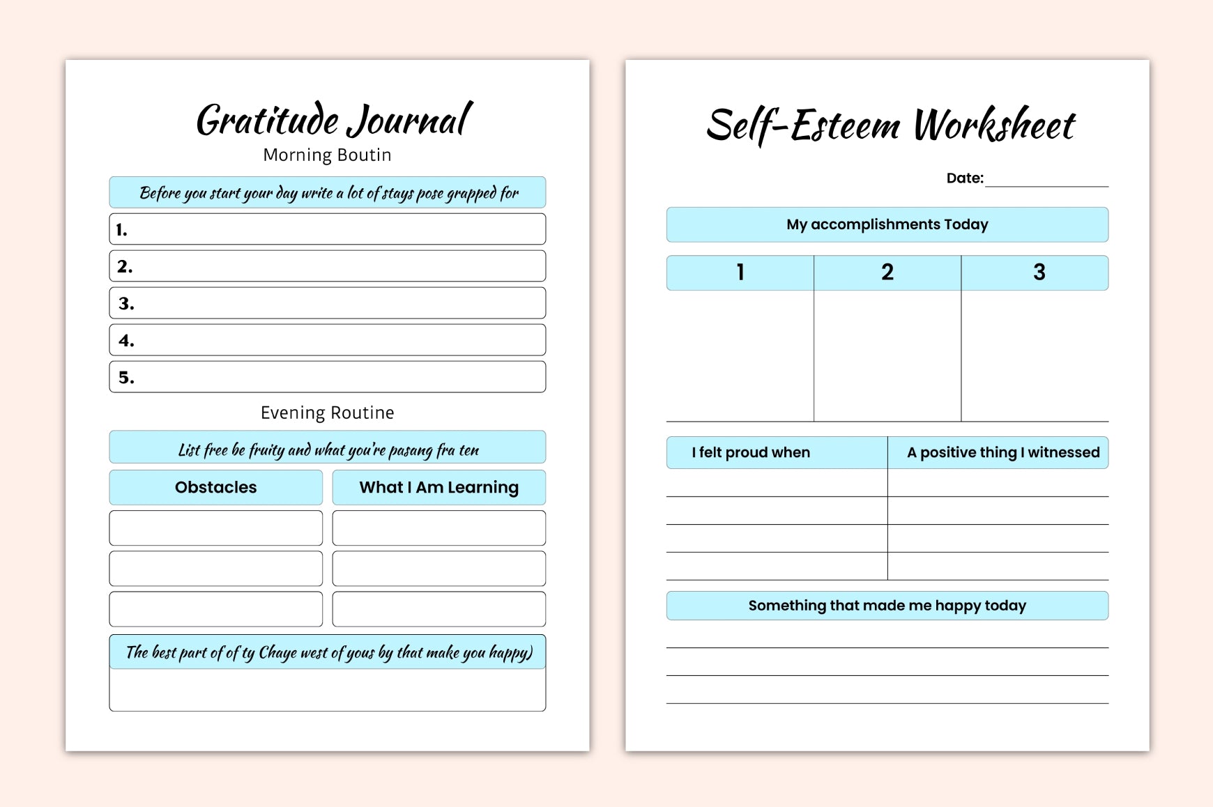 Positive Thinking Planner