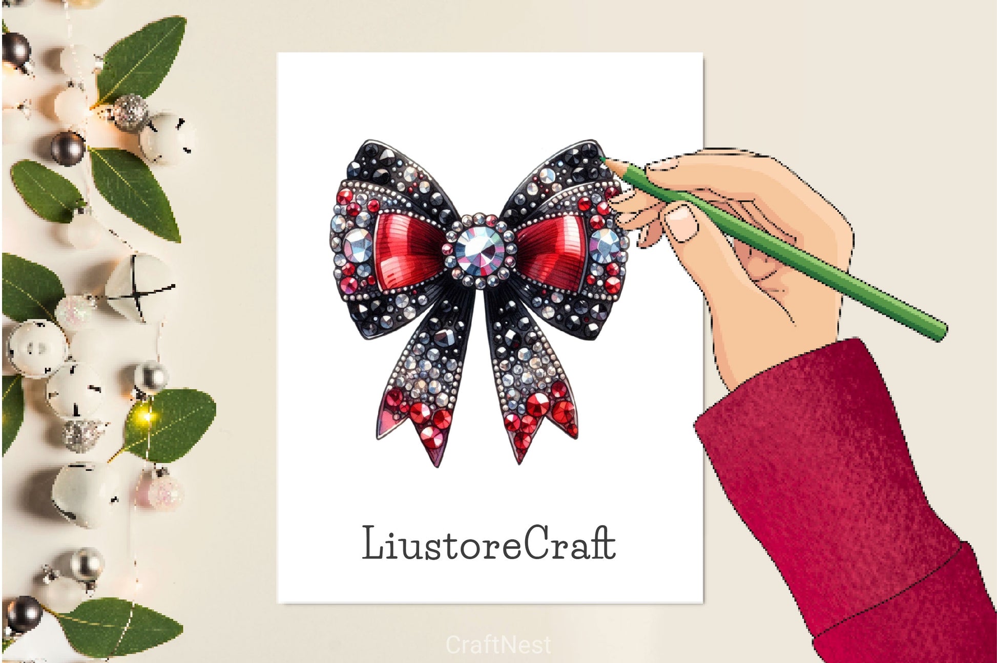 Rhinestone Bow Tie Clipart Bundle 2 - CraftNest - Digital Crafting and Art