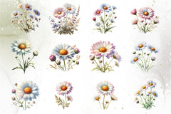 Daisy Flower Clipart Bundle 5 - CraftNest - Digital Crafting and Art