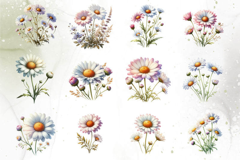 Daisy Flower Clipart Bundle 5 - CraftNest - Digital Crafting and Art