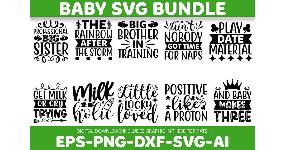 Baby SVG Bundle 10 - CraftNest - Digital Crafting and Art