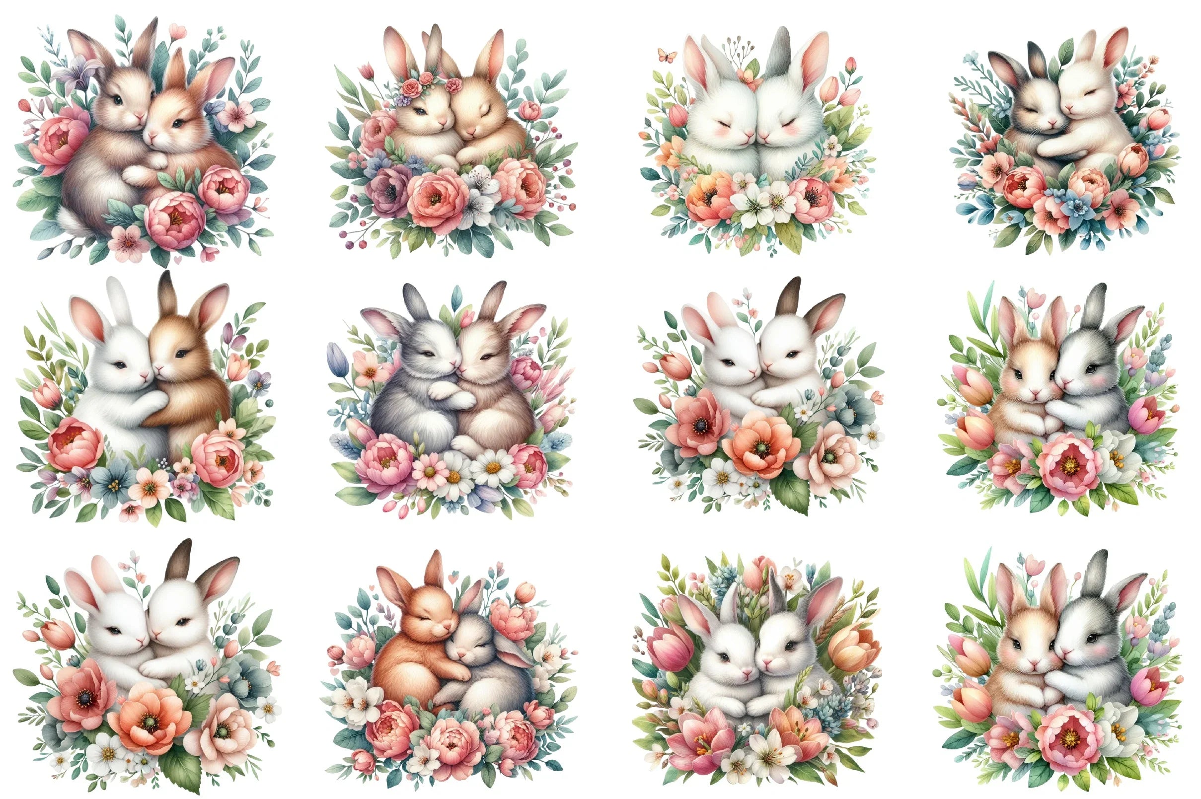 Mother's Day Bunny Clipart Bundle - CraftNest - Digital Crafting and Art