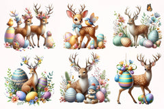 Easter Deer Clipart Bundle - CraftNest - Digital Crafting and Art