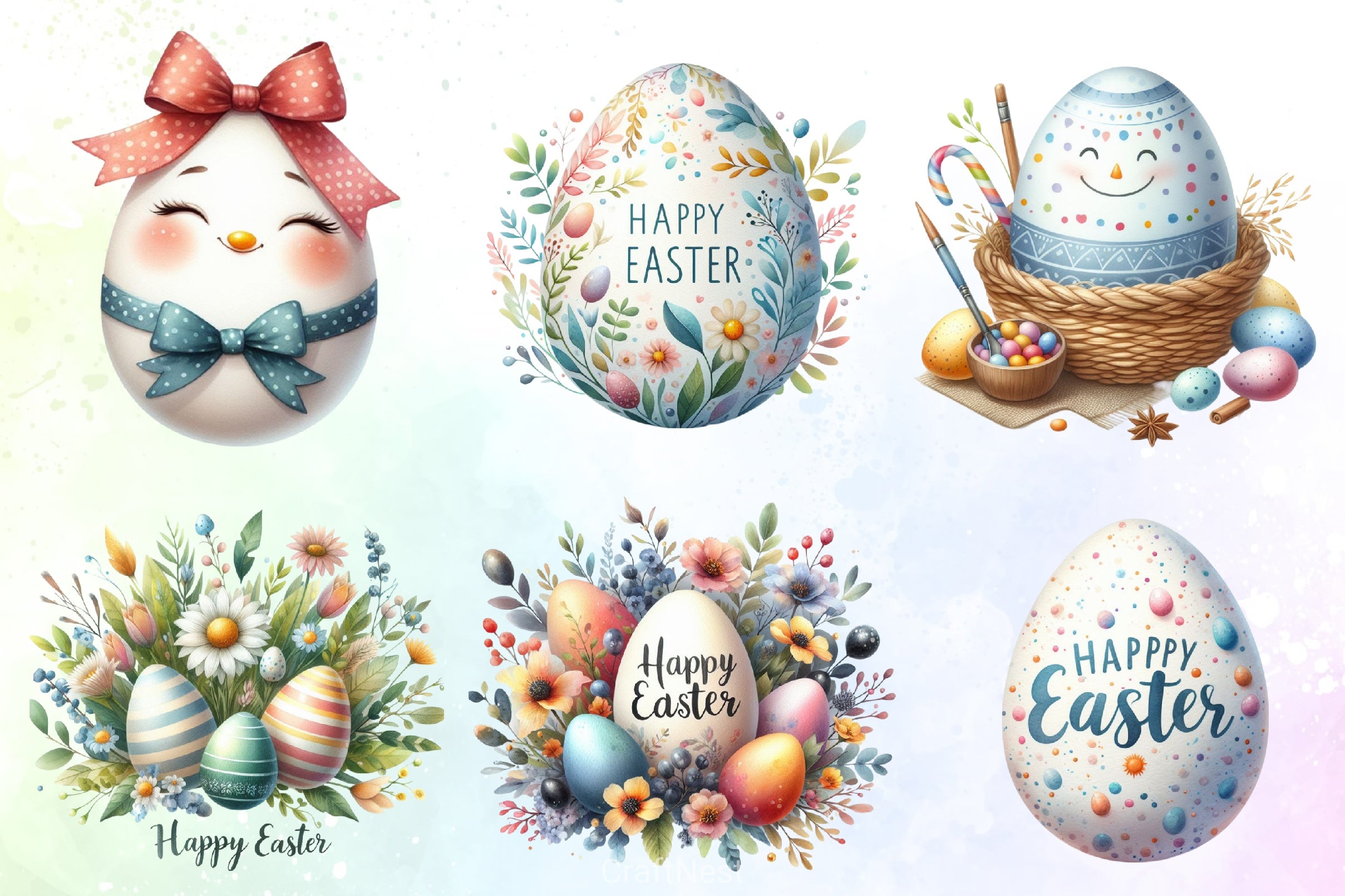 Easter Eggs Clipart Bundle - CraftNest - Digital Crafting and Art