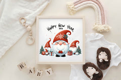 New Year Gnome Clipart Bundle - CraftNest - Digital Crafting and Art