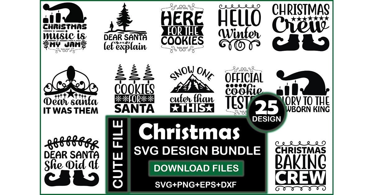 Christmas 12 SVG Bundle - CraftNest - Digital Crafting and Art