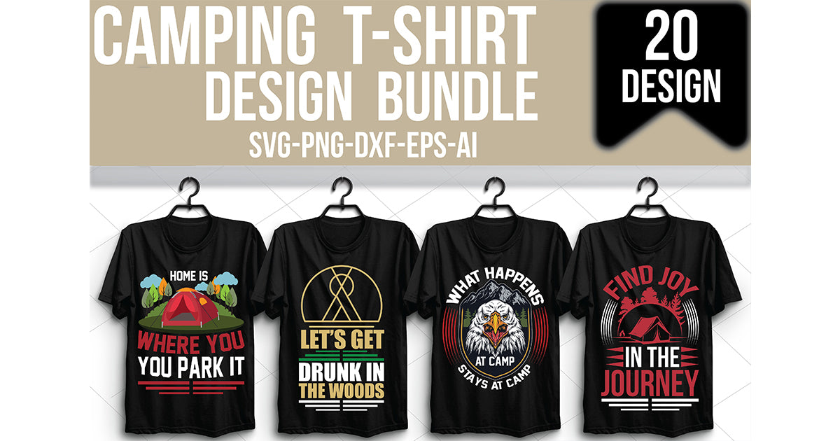Camping T-Shirt Bundle 5 - CraftNest - Digital Crafting and Art