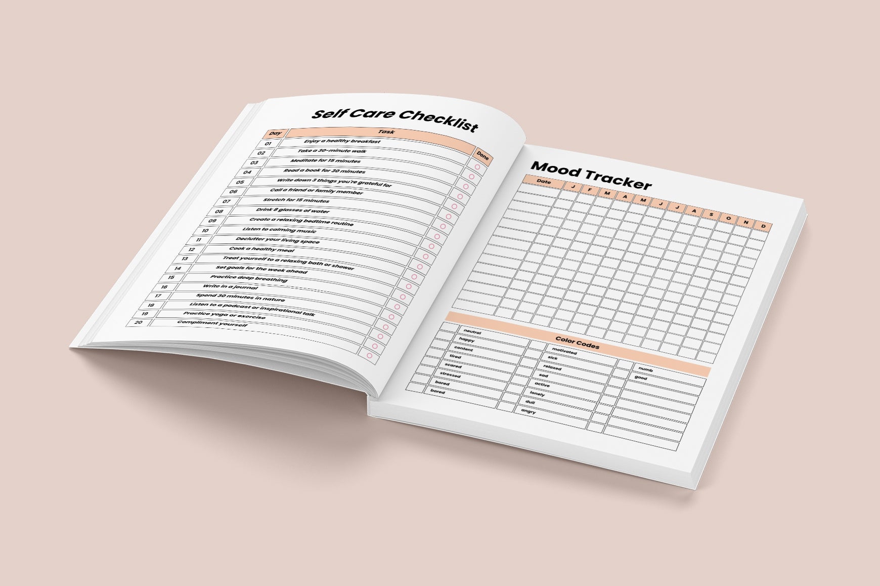 Mindful Self-Care Wellness Journal