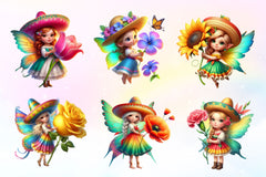 Cinco De Mayo Fairy Clipart Bundle 2 - CraftNest - Digital Crafting and Art