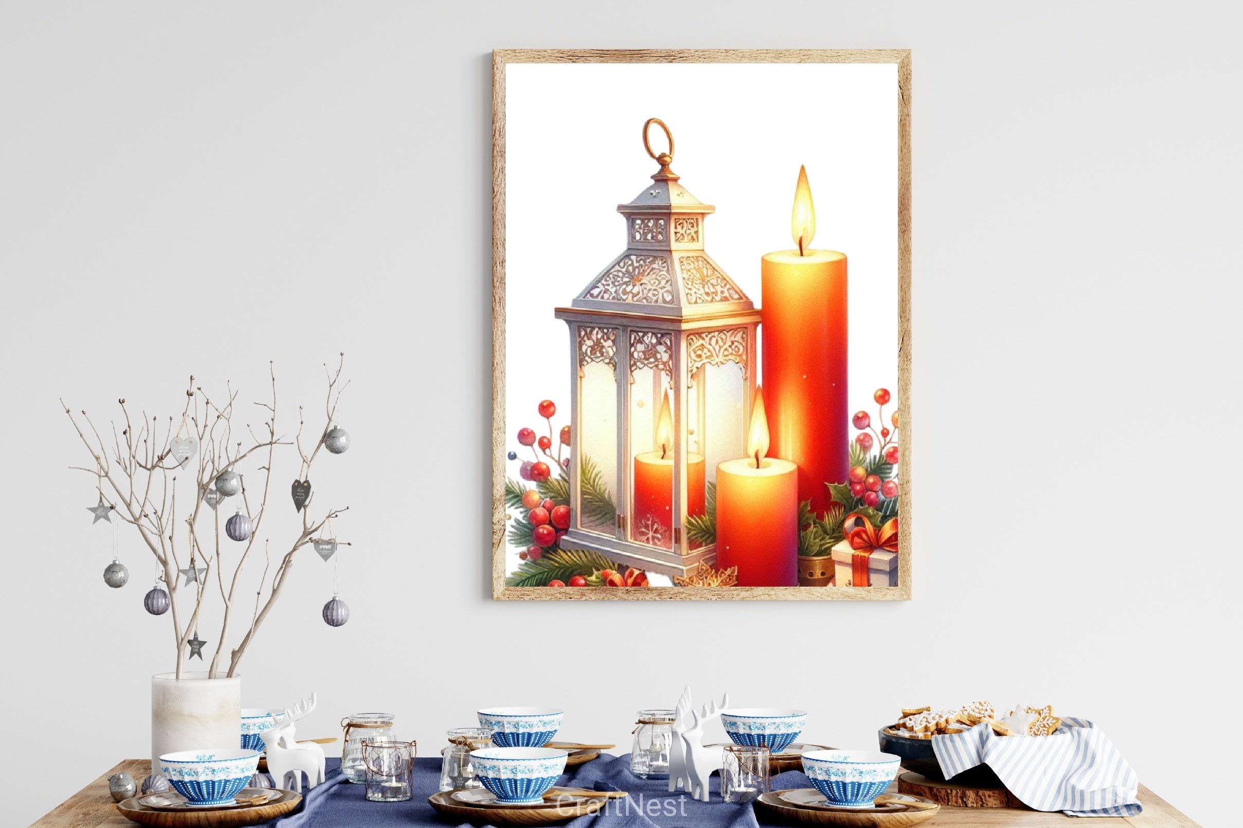 Christmas Candles & Lantern Clipart Bundle - CraftNest - Digital Crafting and Art