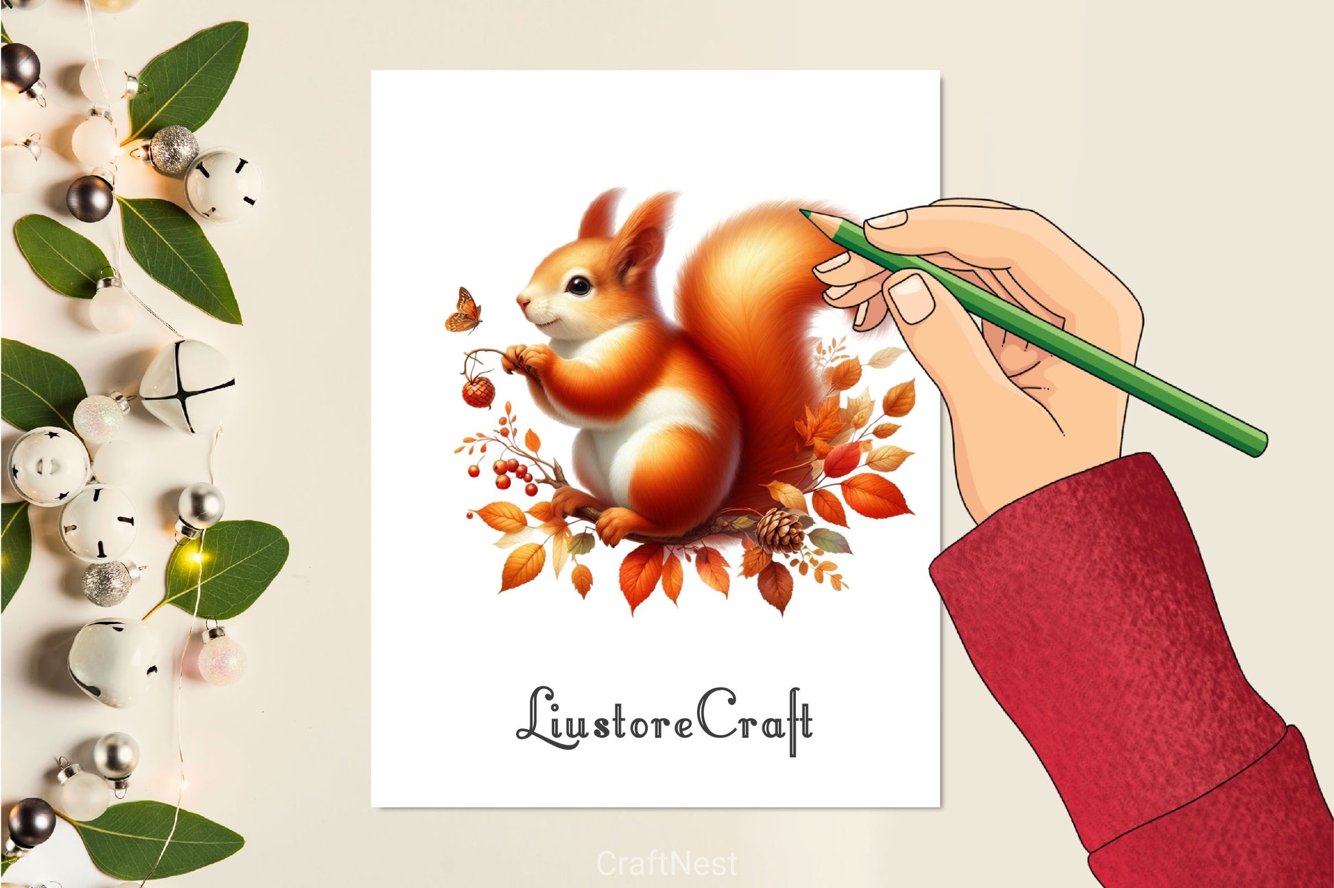 Autumn Squirrel Clipart Bundle 3 - CraftNest - Digital Crafting and Art