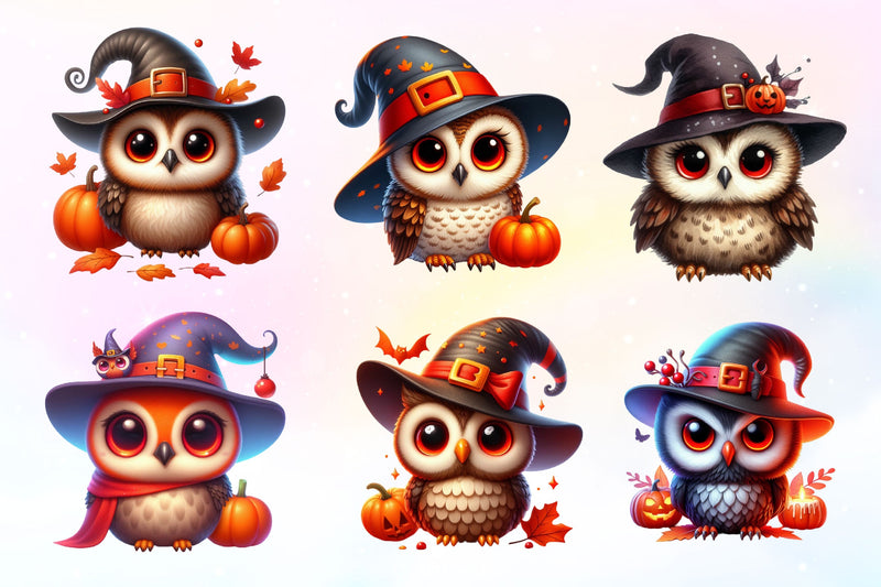 Halloween Owl Clipart Bundle 3 - CraftNest - Digital Crafting and Art