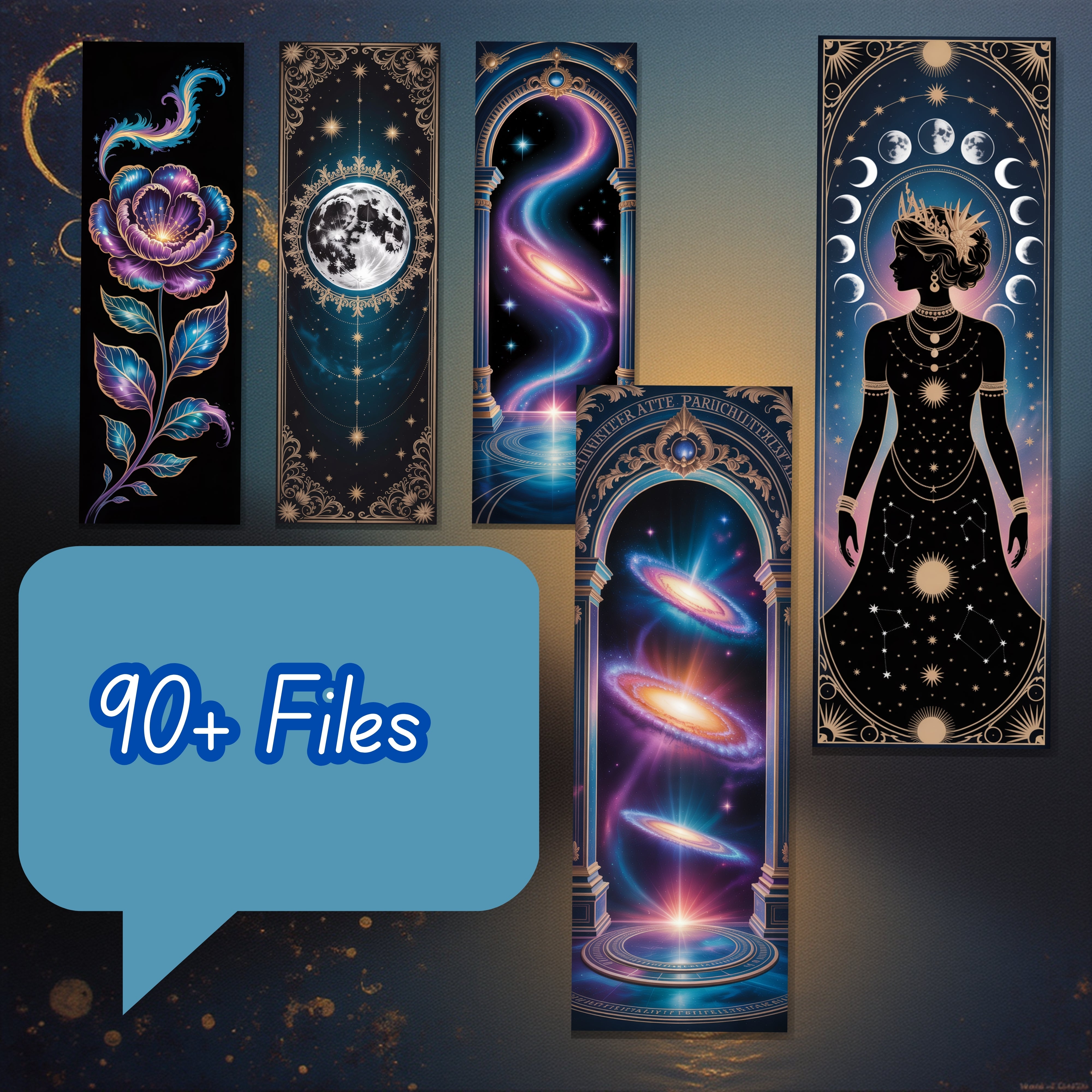 Celestial Bookmarks Junk Journal Clipart Bundle