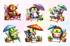 Summer Animals Clipart Bundle 8 - CraftNest - Digital Crafting and Art