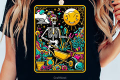 Funny Gardening Skeleton Tarot Card Clipart Bundle 2 - CraftNest - Digital Crafting and Art