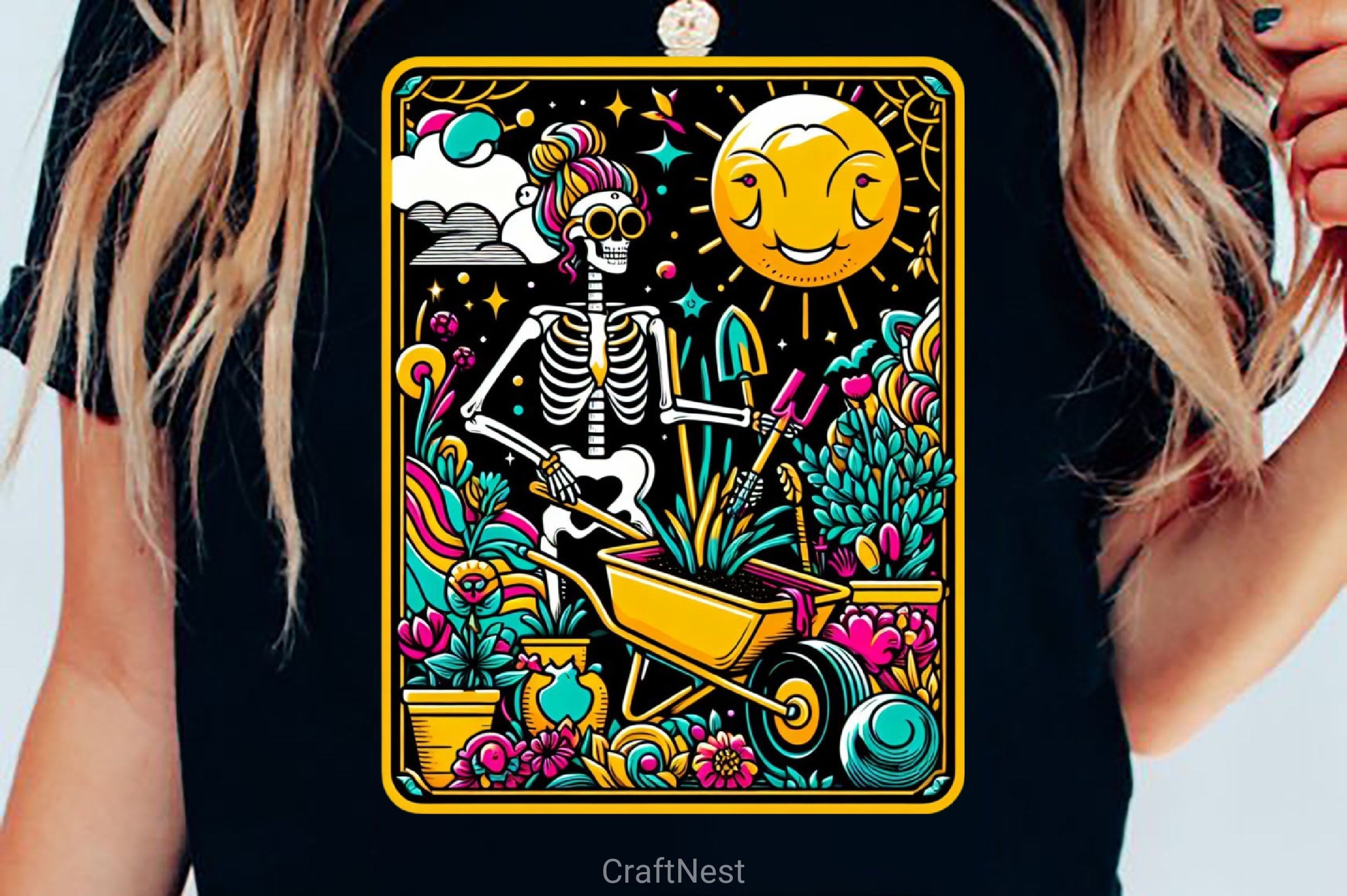 Funny Gardening Skeleton Tarot Card Clipart Bundle 2 - CraftNest - Digital Crafting and Art