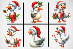 Christmas Goose Clipart Bundle - CraftNest - Digital Crafting and Art