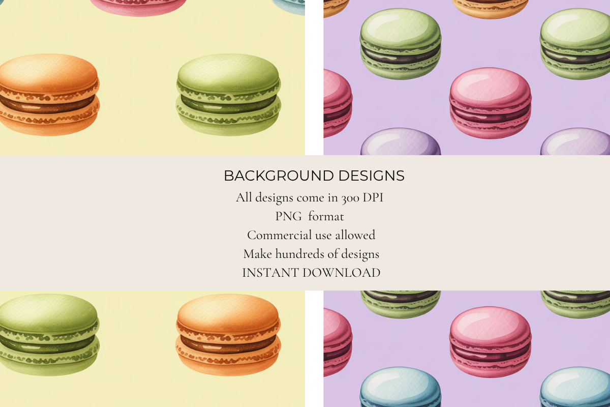 Pastel Macarons Seamless Papers