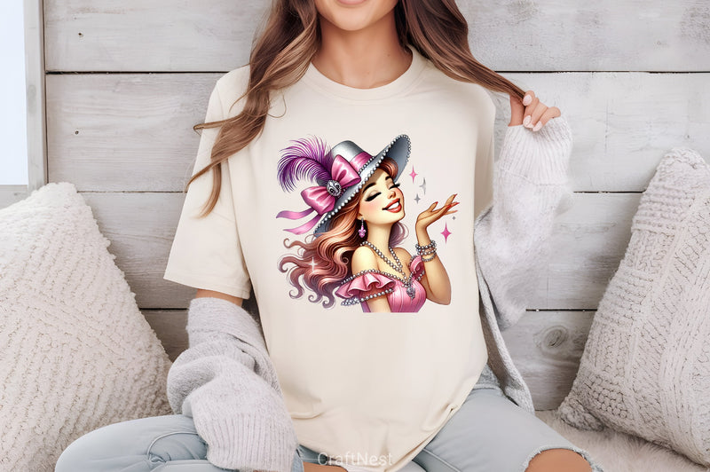 Mardi Gras Girl Clipart Bundle 4 - CraftNest - Digital Crafting and Art