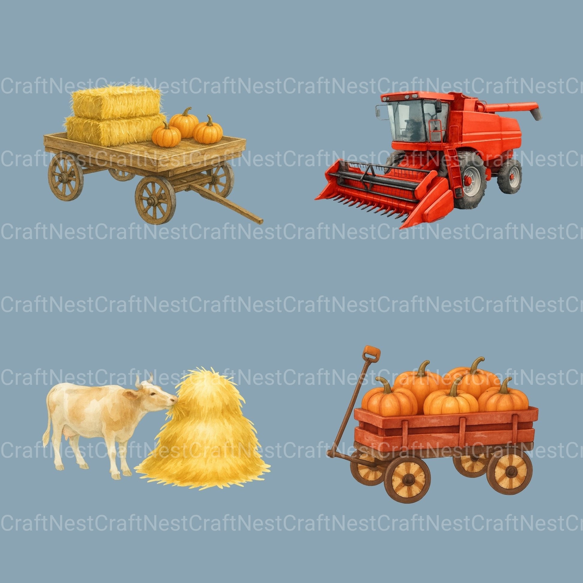 Farm 1 Clipart Bundle - CraftNest - Digital Crafting and Art