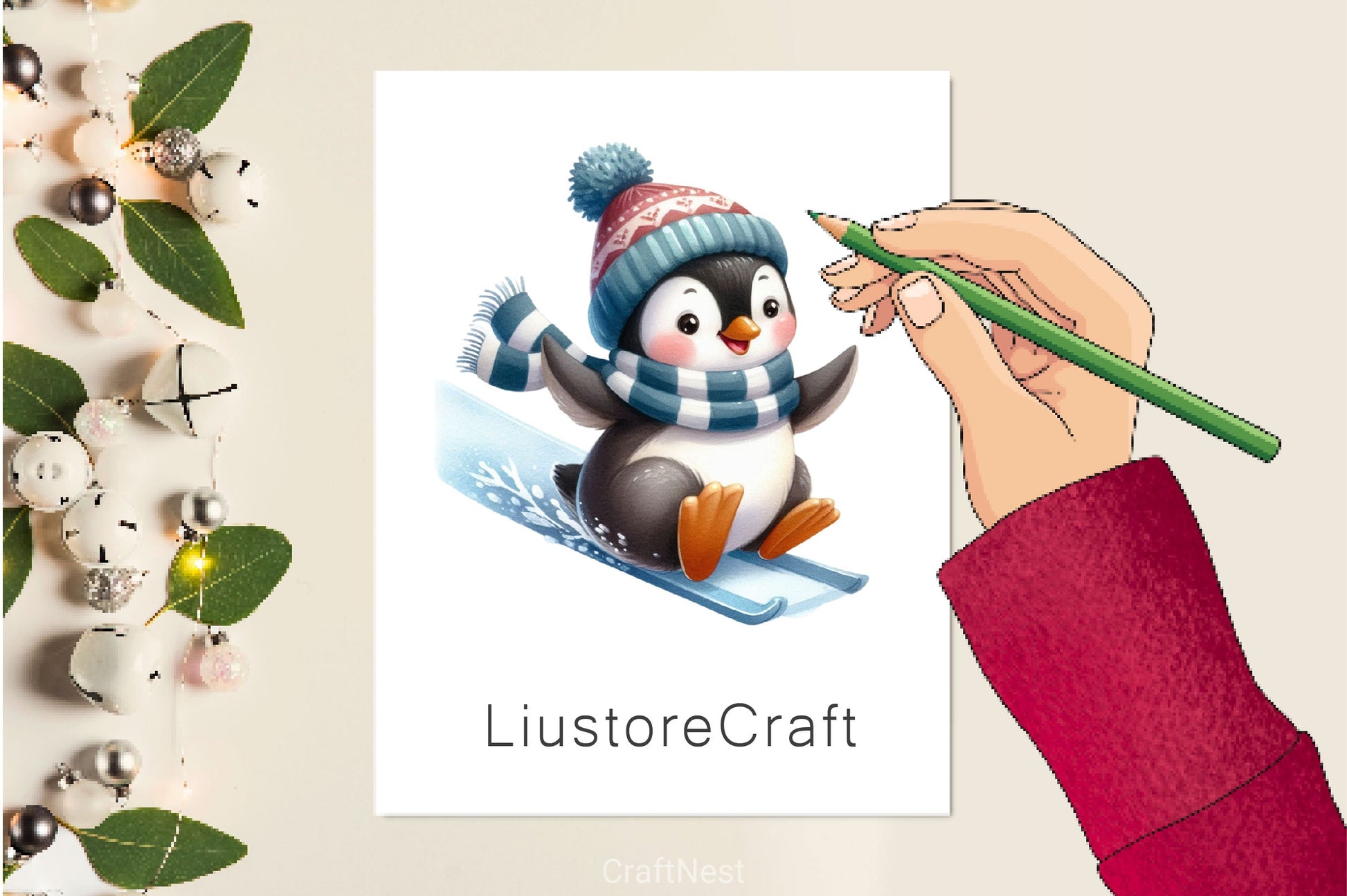 Ice Penguin Clipart Bundle 2 - CraftNest - Digital Crafting and Art