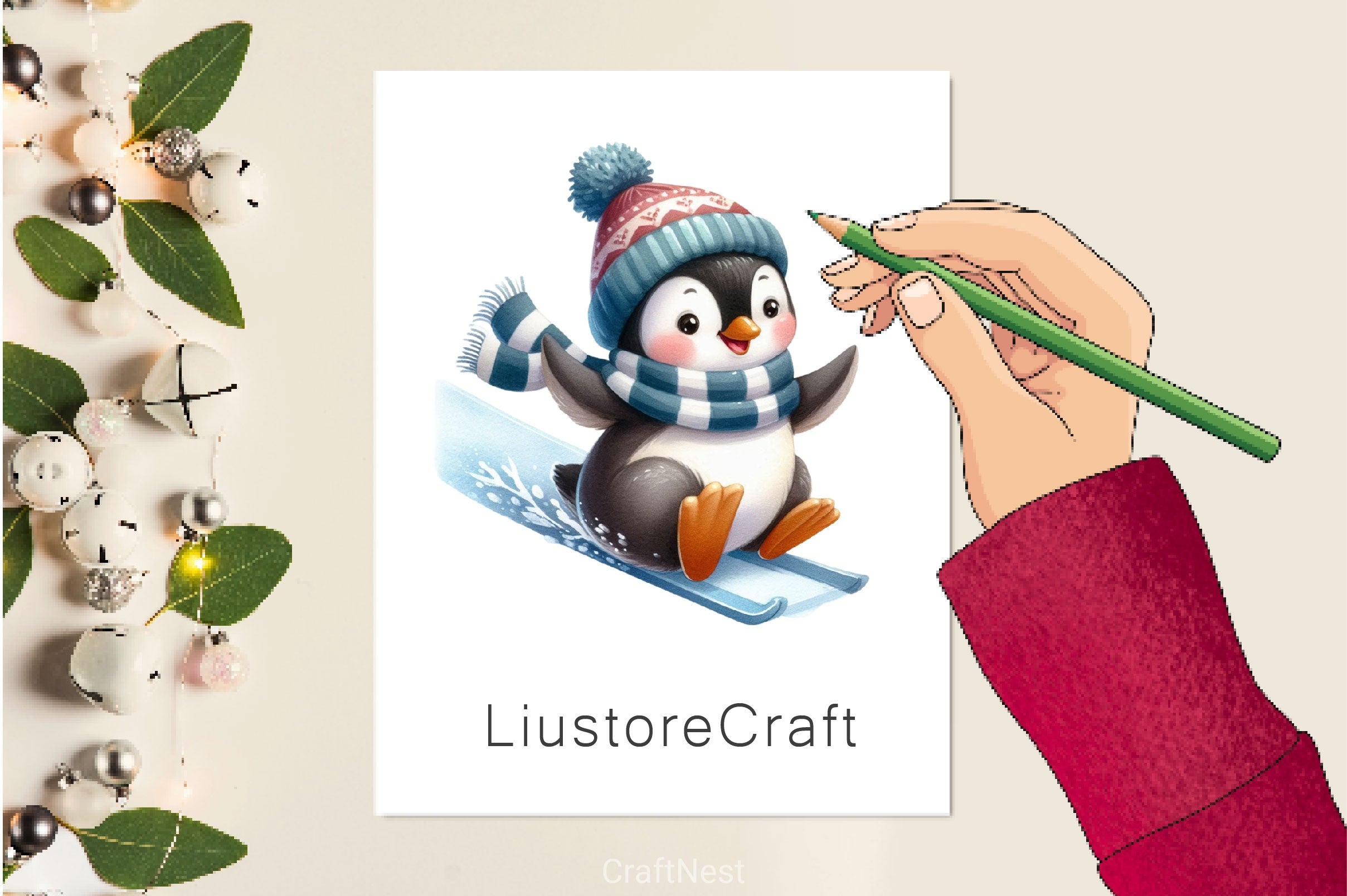 Ice Penguin Clipart Bundle 2 - CraftNest - Digital Crafting and Art