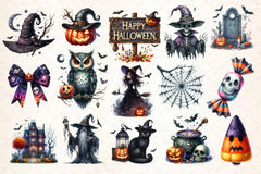 Cute Halloween Clipart Bundle 6 - CraftNest - Digital Crafting and Art