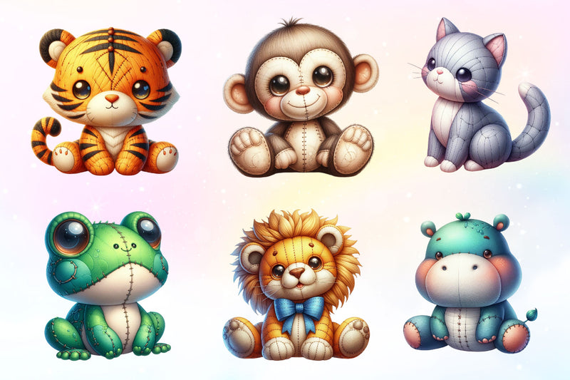 Cute Stuffed Animal Clipart Bundle - CraftNest - Digital Crafting and Art