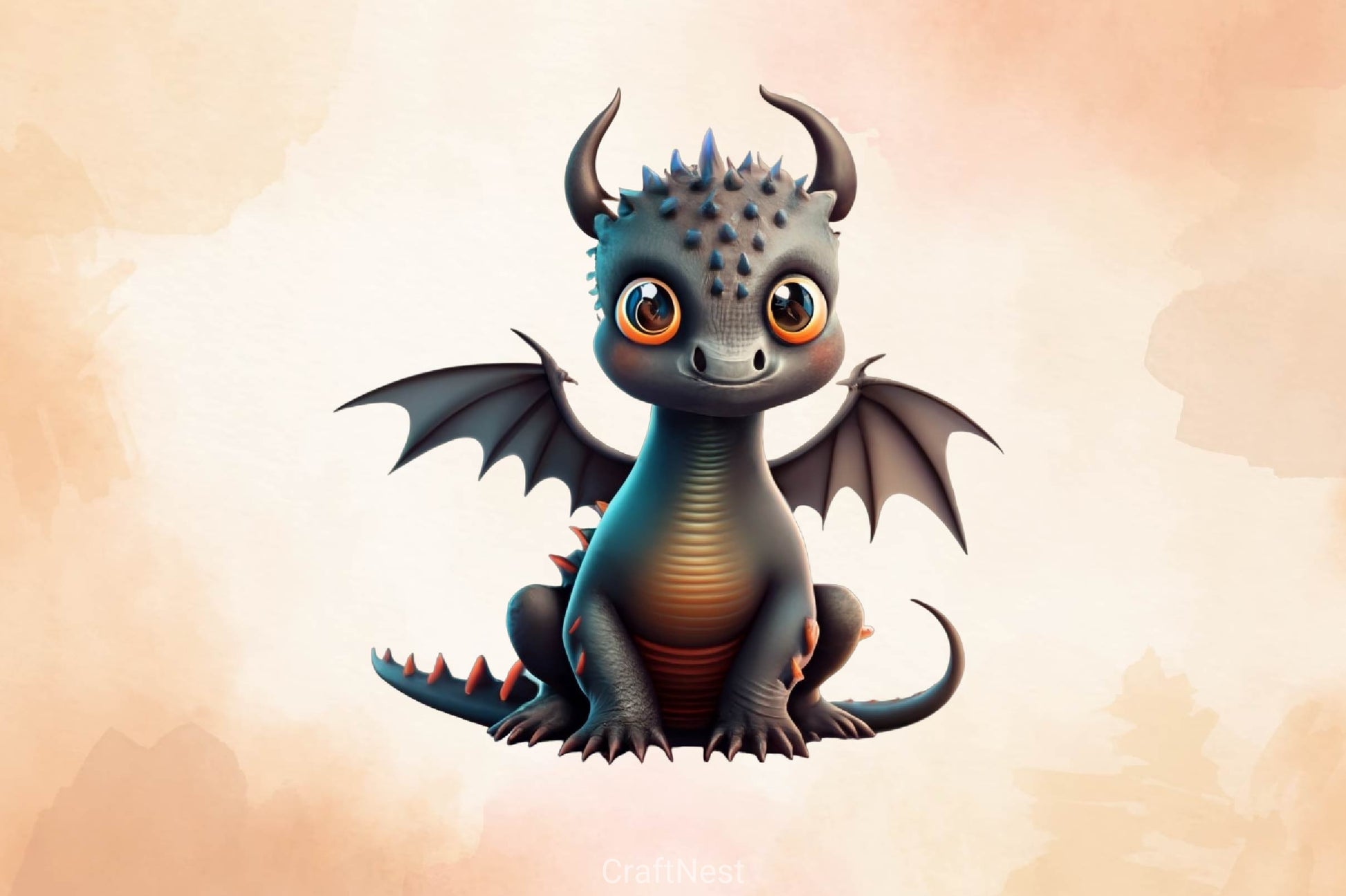 Cute Baby Dragon Clipart Bundle 1 - CraftNest - Digital Crafting and Art