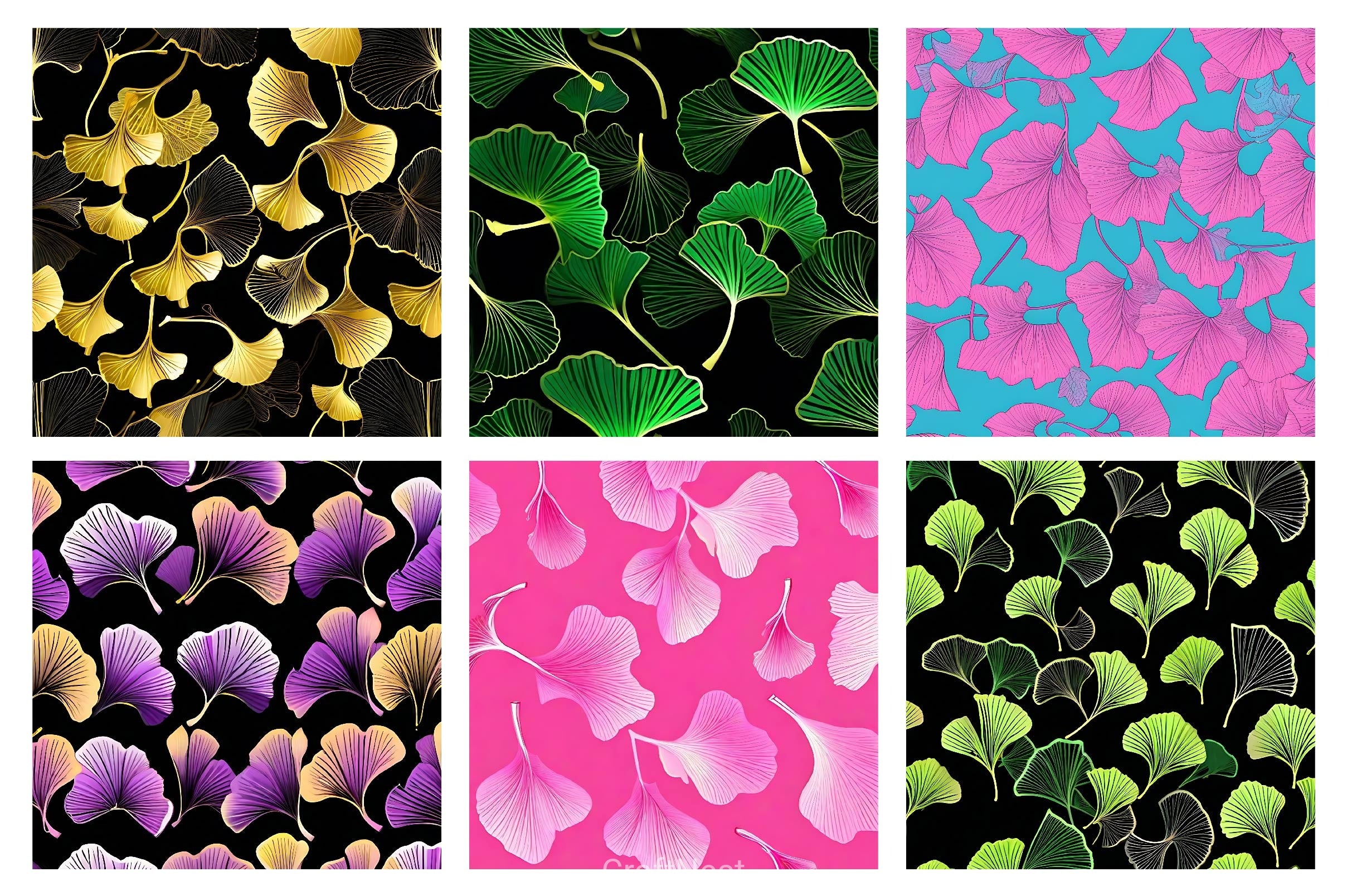 Ginkgo Digital Paper - CraftNest - Digital Crafting and Art