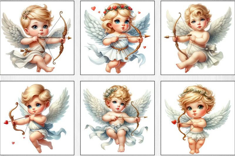 Valentine Cupid Clipart Bundle 1 - CraftNest - Digital Crafting and Art