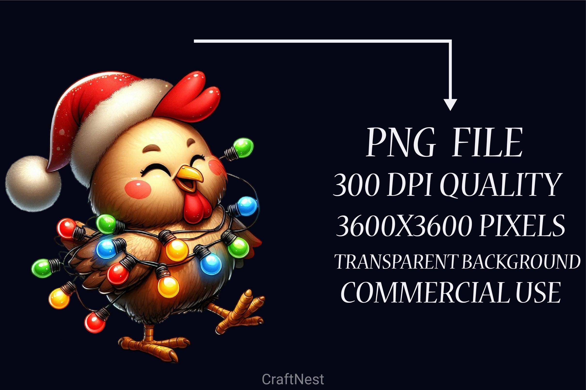Christmas Chicken Clipart Bundle 2 - CraftNest - Digital Crafting and Art