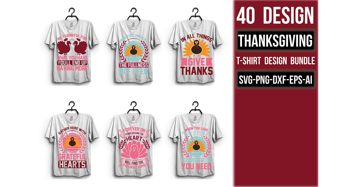 Thanksgiving T Shirt Bundle 5 - CraftNest - Digital Crafting and Art