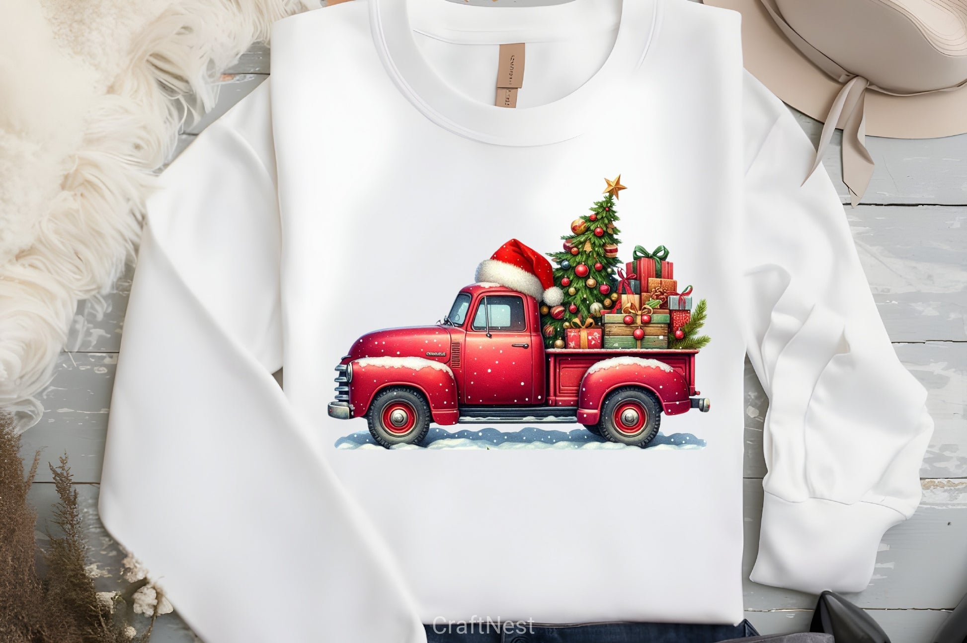 Christmas Truck Clipart Bundle 3 - CraftNest - Digital Crafting and Art