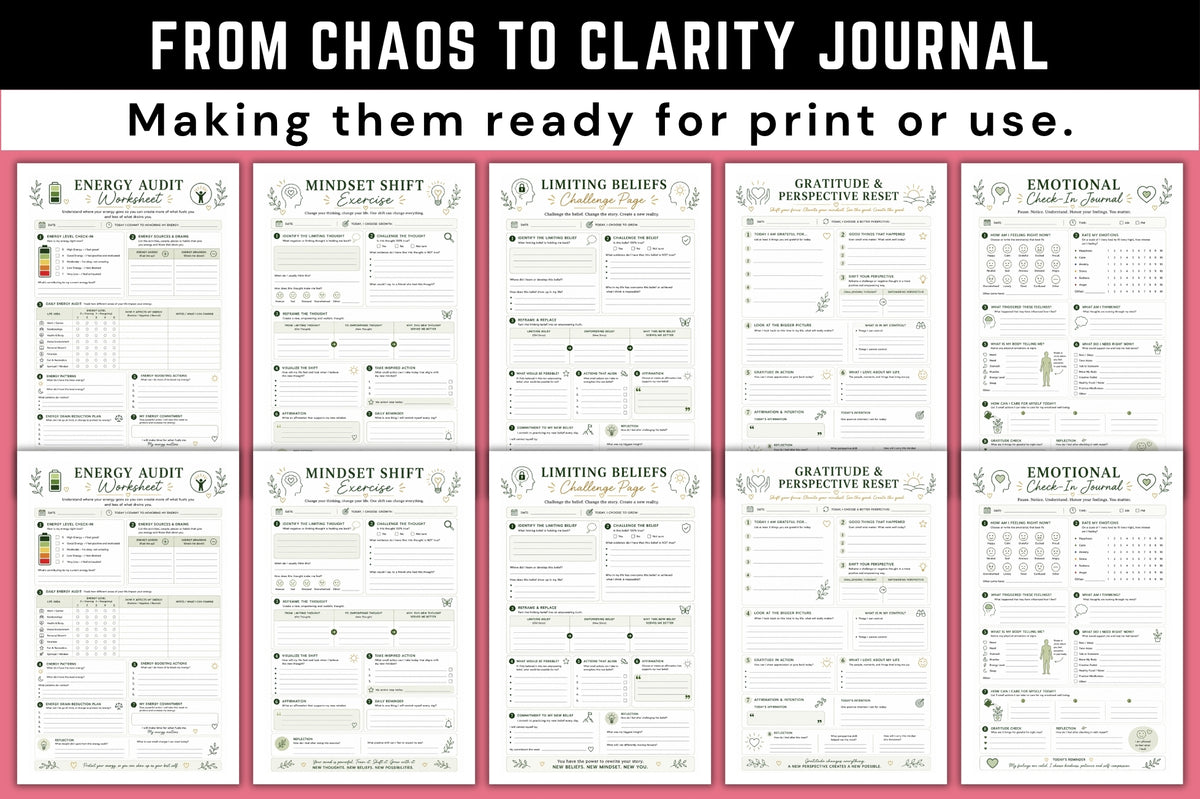 From Chaos To Clarity Journal