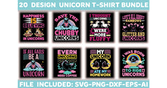 Unicorn T-Shirt Bundle 1 - CraftNest - Digital Crafting and Art